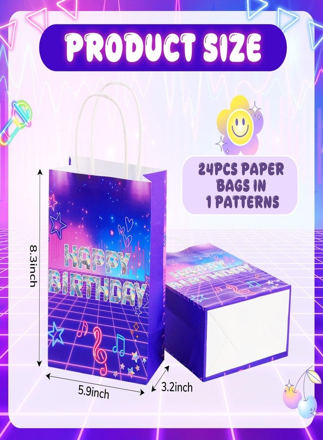 Epakh 24 Pcs Kpop theme Musical Party Favor Gift Bags Kpop Themed Goodie Treat Bags Candy Pouch with Handles for Birthday Party Supplies - Image 3