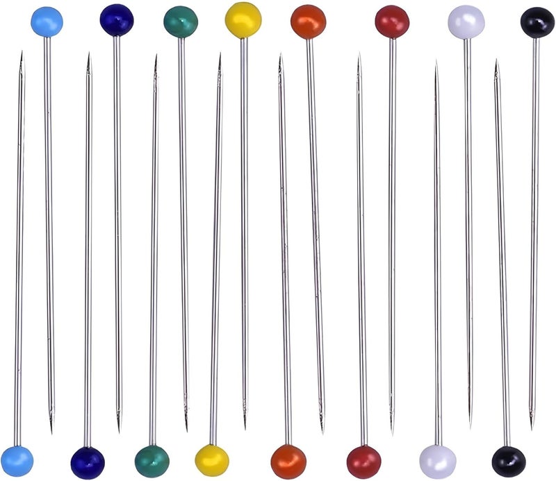 Wetco 800 Pcs Sewing Pins, 1.5 in Round Pearl Heads Pins, Pearlized Pins, Pearl Push Pins, Dressmaker Pins, Quilting Pins for Fabric, Craft and Sewing Project, Weddings Corsage Florists (White) - Image 5