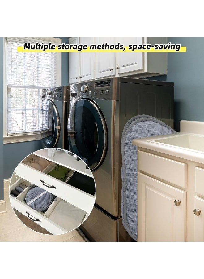 سلة غسيل قابلة للطي، سلة غسيل قابلة للطي مع مقابض، سلة غسيل محمولة موفرة للمساحة، سلة ملابس متسخة متينة وقوية، (قطعة واحدة، رمادي، تصميم A) - Image 3