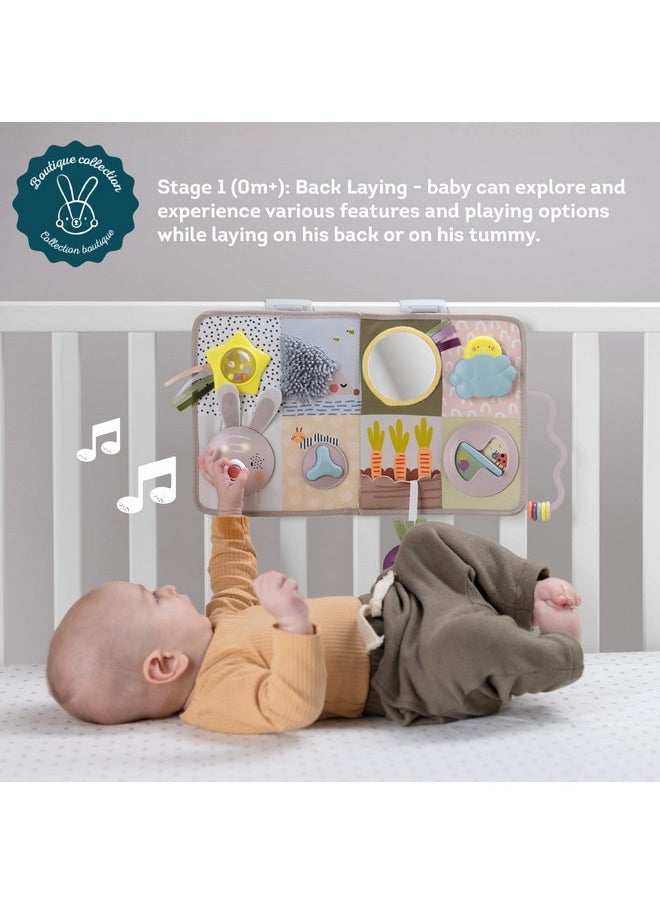 Taf Toys Taf Toys Newborns & Toddlers Busy Board with Music & Lights 13 Montessori Activities Baby Safe Mirror, 3D Activities, Textures & a Baby Teether Develops Motor Skills, Senses & Eye Hand Coordination  - Image 3