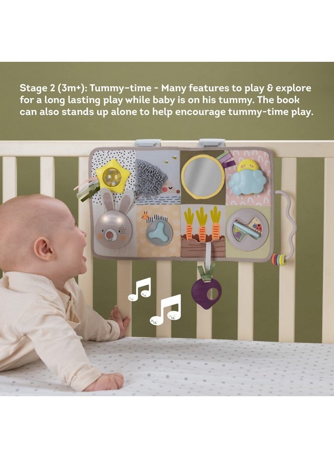 Taf Toys Taf Toys Newborns & Toddlers Busy Board with Music & Lights 13 Montessori Activities Baby Safe Mirror, 3D Activities, Textures & a Baby Teether Develops Motor Skills, Senses & Eye Hand Coordination  - Image 4