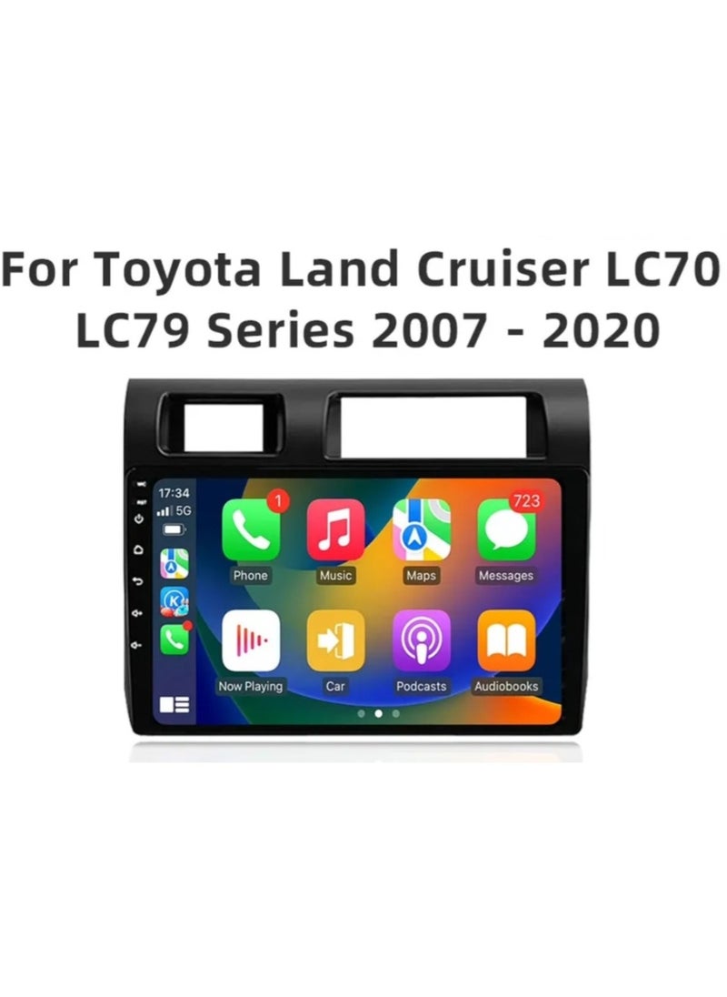 Vierex - Toyota Pickup Land Cruiser LC70 LC79 2007-2022 Android Car Stereo 4GB RAM Support Apple Carplay Android Auto Wireless Fast Interface AHD Camera Included SIM Card Wifi Bluetooth 9 Inch Touch Screen - Image 1