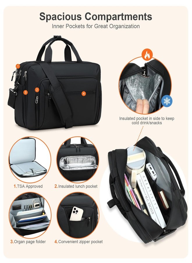 LOIDOU Laptop Bag for Men with Insulated Pocket 15.6 inch Laptop Case Waterproof Shoulder Messenger bag Teacher Tote Bag Laptop Briefcase Professional Computer Bag for teacher Work, College, Travel - Image 4