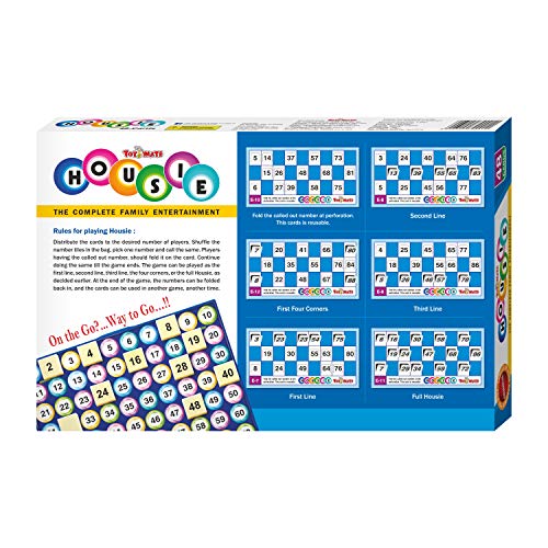 toymate Housie Reusable Folding Tickets - Tambola Bingo Lotto Family Board Game (48 Reusable Cards) - Image 2