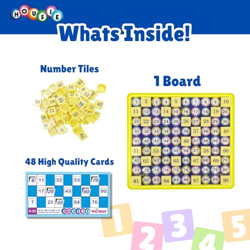 toymate Housie Reusable Folding Tickets - Tambola Bingo Lotto Family Board Game (48 Reusable Cards) - Image 3