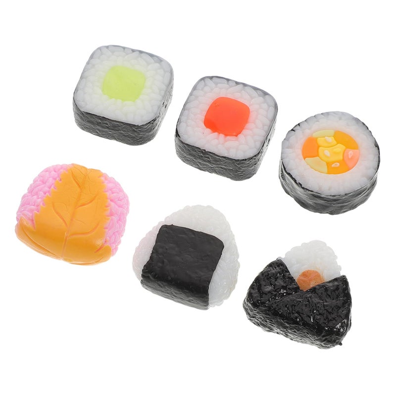 6Pcs Realistic Sushi Models Decoration Props For Food Photography And Display - Image 2