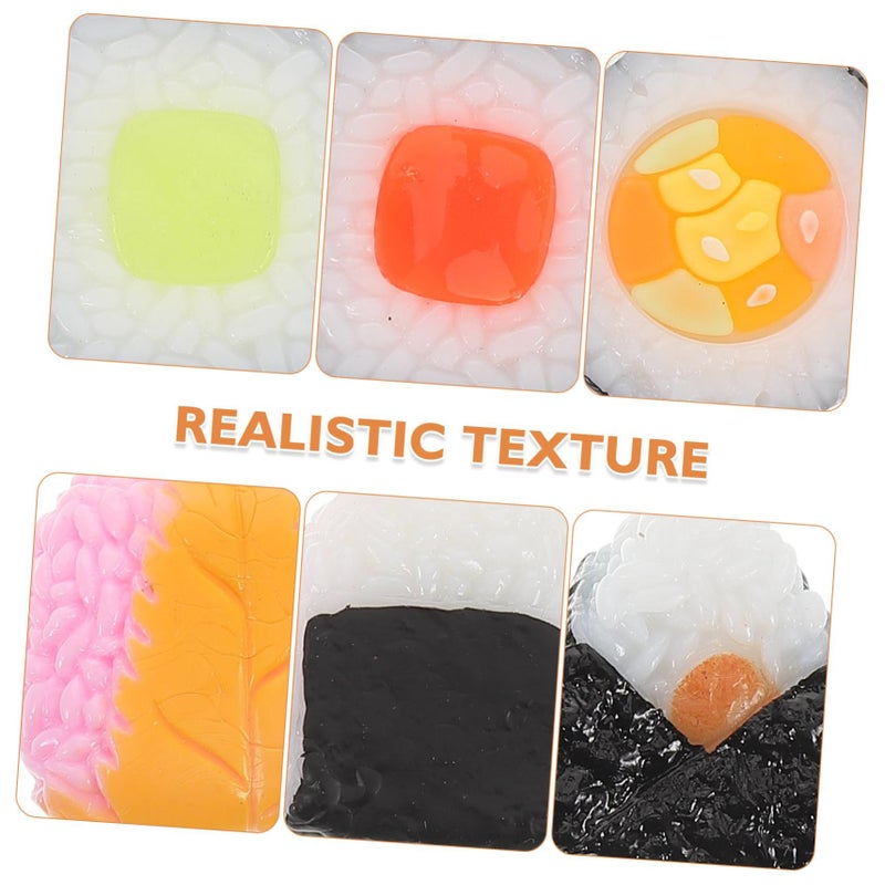6Pcs Realistic Sushi Models Decoration Props For Food Photography And Display - Image 4