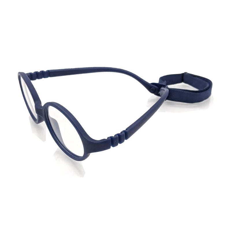 Flexi Kidz Blue Light Blocking Anti Glare Zero Power Unbreakable Eyeglasses Spectacle Frame Protection From TV Mobile Laptop Computer for Kids Girls Boys Unisex With Antislip Silicone Band - Image 2