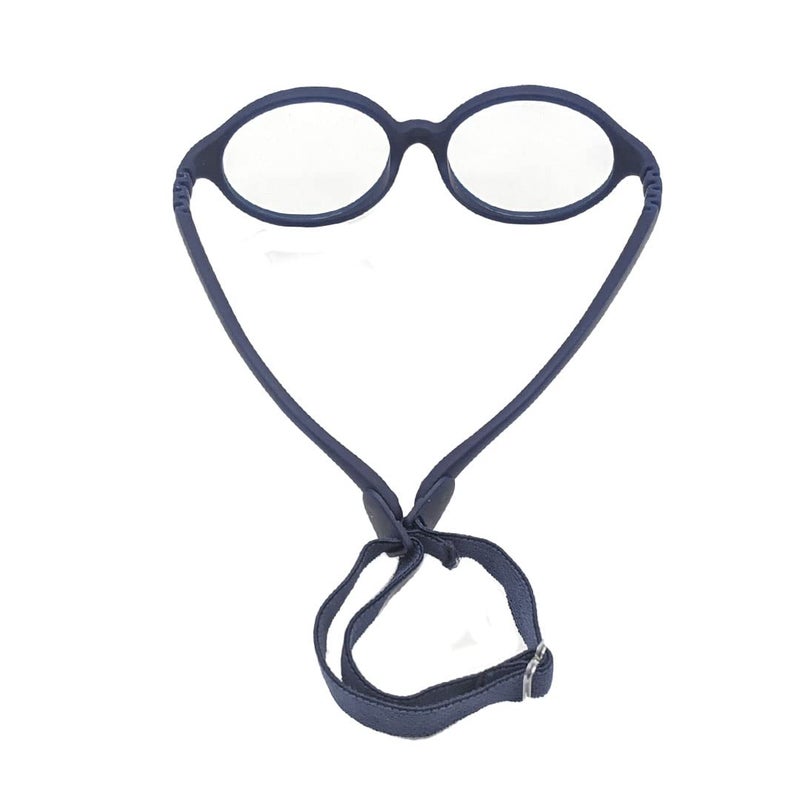 Flexi Kidz Blue Light Blocking Anti Glare Zero Power Unbreakable Eyeglasses Spectacle Frame Protection From TV Mobile Laptop Computer for Kids Girls Boys Unisex With Antislip Silicone Band - Image 3