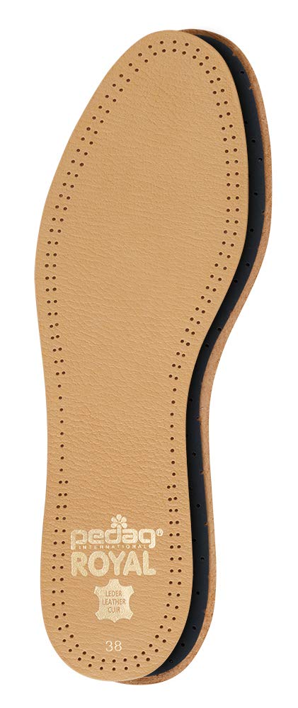 Pedag Royal | Genuine Lambskin Leather Insoles | Made in Germany | Vegetable-Tanned Leather | Activated Carbon for Anti-Odor | Latex Foam Padding | Thin & Absorbent | US Men 12/ EU 45 | Tan - Image 3