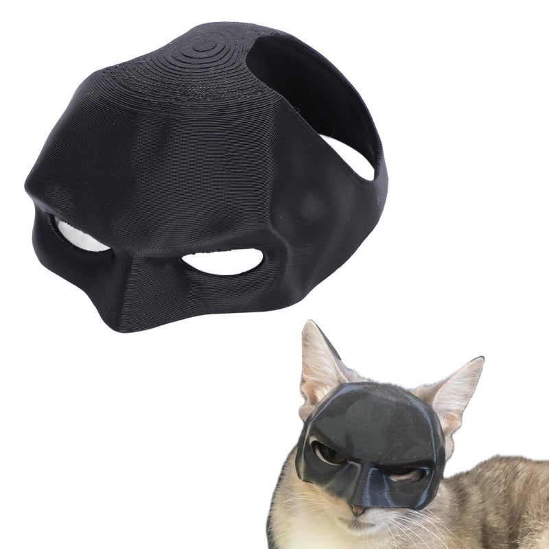 Bat Cat Hat: Plastic Material Quirky Bat Shaped Cover - Comfortable Fit Festive Pet Accessory for Feline Costume Parties Social Media Family Gatherings - Image 1