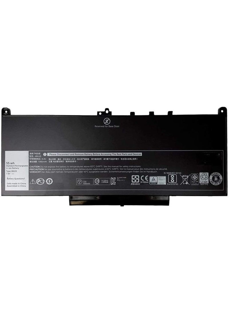 Terabyte بطارية لابتوب بديلة 7.6V 55Wh J60J5 MC34Y 0MC34Y 242WD لديل لاتيتيود E7270 E7470 - Image 1