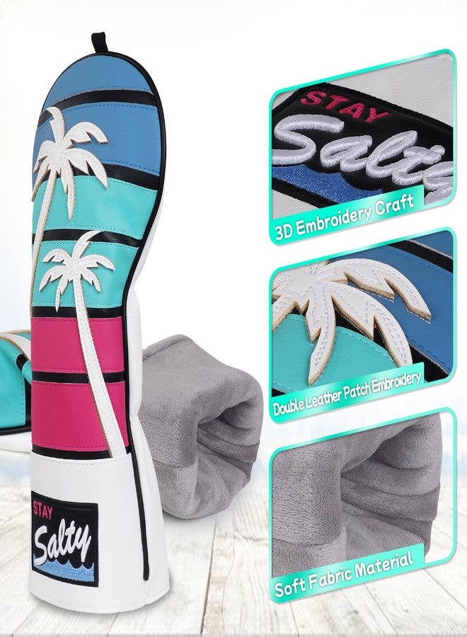 mytag Coconut Tree Golf Headcover, Driver Headcover 3D Embroidery Tropical Theme Golf Driver Cover - Image 4