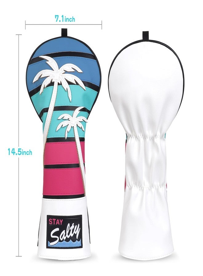 mytag Coconut Tree Golf Headcover, Driver Headcover 3D Embroidery Tropical Theme Golf Driver Cover - Image 3