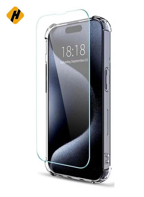 Screen Protector Designed For iPhone 15 Pro Max Anti-Scratch Tempered Glass Clear HD Edge to Edge Full Coverage Friendly Film Screen Protector For Apple iPhone 15 Pro Max