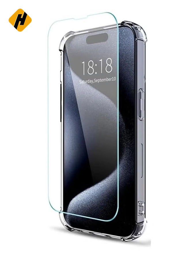 Screen Protector Designed For iPhone 15 Pro Max Anti-Scratch Tempered Glass Clear HD Edge to Edge Full Coverage Friendly Film Screen Protector For Apple iPhone 15 Pro Max