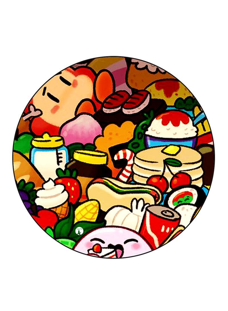 RKN Food Printed Round Pin Badge Multicolour - Image 2
