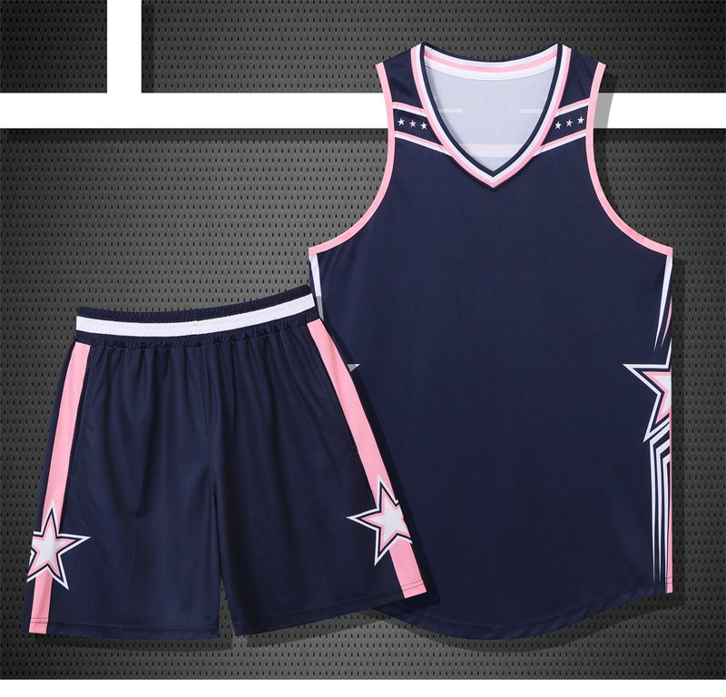 Factory American Middle School Basketball Jersey Training Suit Sports Adult Summer Quick Dry Children Basketball Suit Suit - Image 1