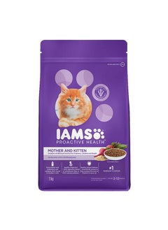 Iams IAMS Mother & Kitten (2-12 Months) Dry Cat Food With Chicken, 3Kg, 1 Count  - Image 1