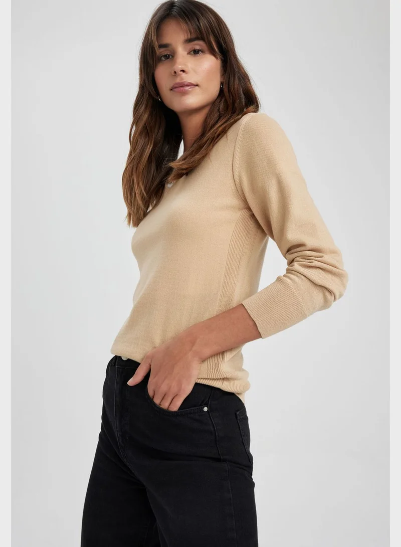 DeFacto Regular Fit V-Neck Sweater