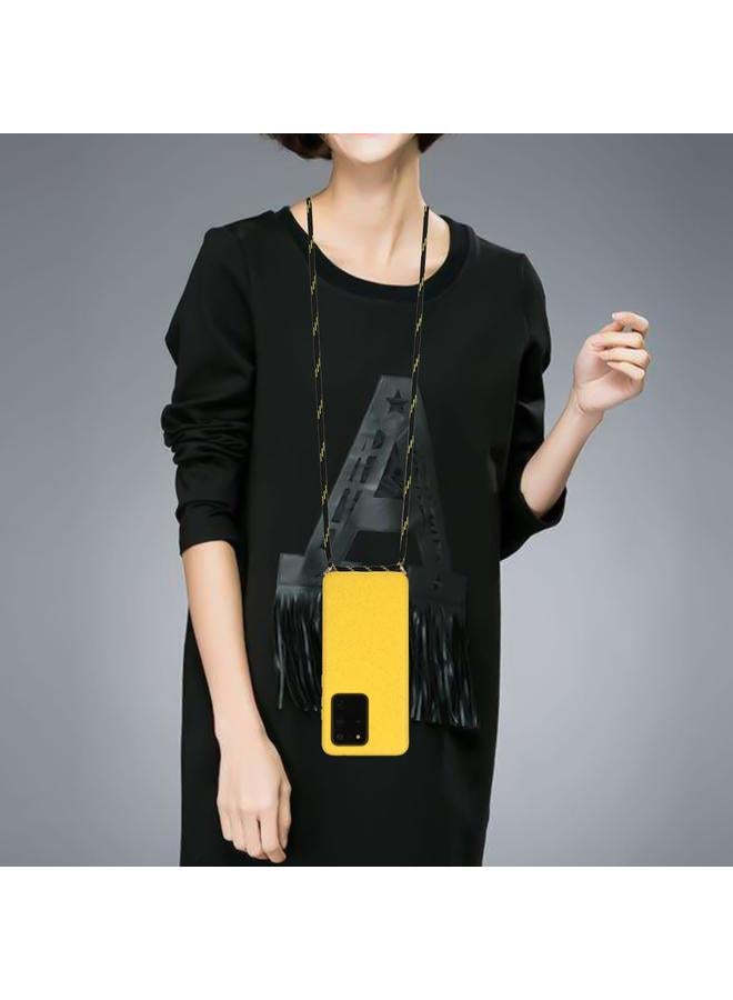 زبون جراب لهاتف Galaxy S20 Ultra مصنوع من مادة قش القمح + جراب واقٍ من مادة TPU مع حبل - Image 4