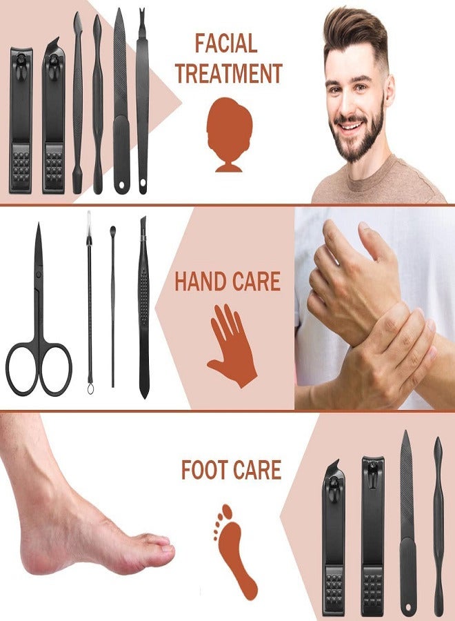 16 Pieces Nail Clipper Set Professional Grooming Kit Manicure and Pedicure Multicolor - Image 2