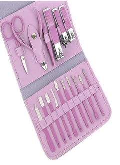 Generic 16 Pieces Nail Clipper Set Professional Grooming Kit Manicure and Pedicure Multicolor  - Image 1