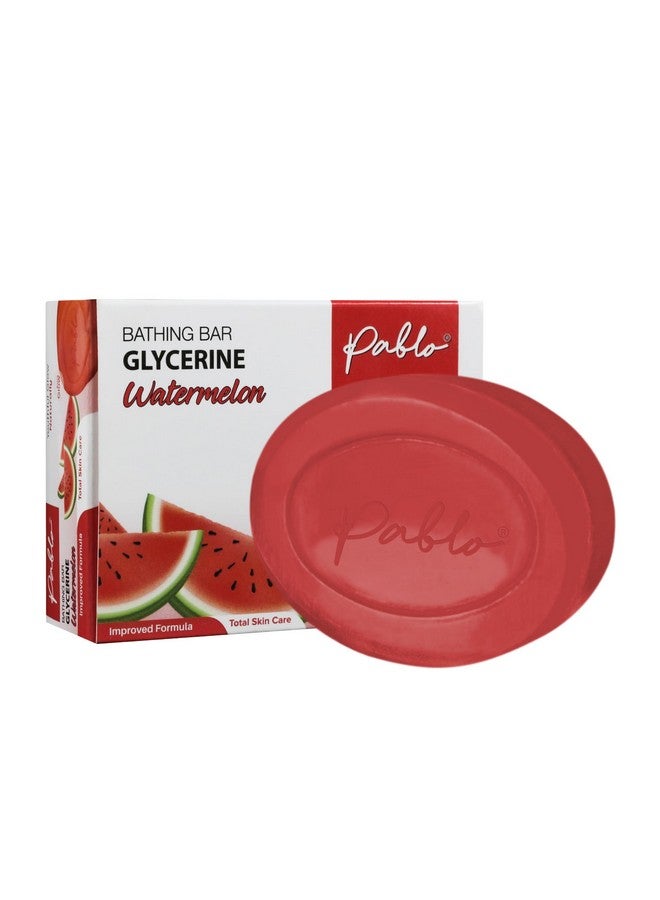 PABLO Natural Skincare Bathing Bar Glycerine Soap | Watermelon Bath Soaps For Men, Women & Kids | For Glowing & Smooth Skin 75 g Each Value (Pack of 6) - Image 2