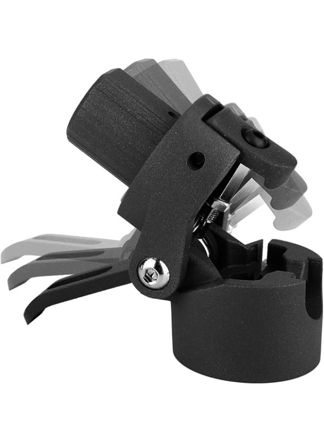 قاعدة عمود قابلة للطي بديلة للسكوتر الكهربائي مصنوعة من سبائك الألومنيوم وقاعدة قضيب قابلة للطي باللون الأسود - Image 3