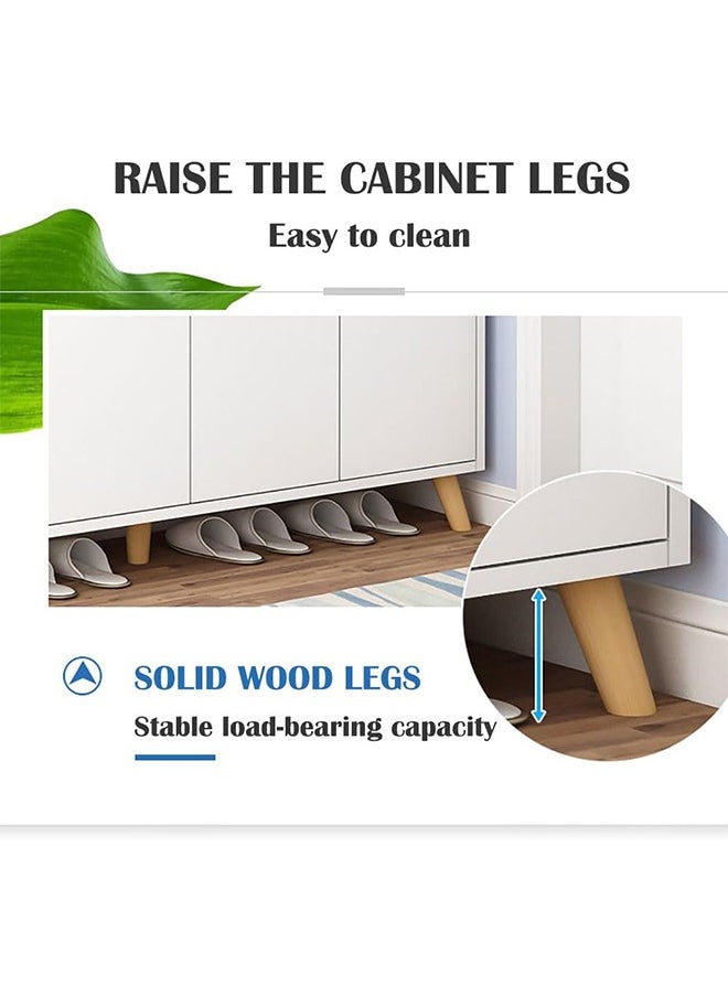 JCB CHIC - Shoe Cabinet, Entryway Storage Cabient with 2 Drawers and 4 Doors for Shoes,Bags,Keys,Other Objects Free Standing Shoe Rack, Household Shoe Organizer for Home Hallway Bedroom Living Room - Image 1