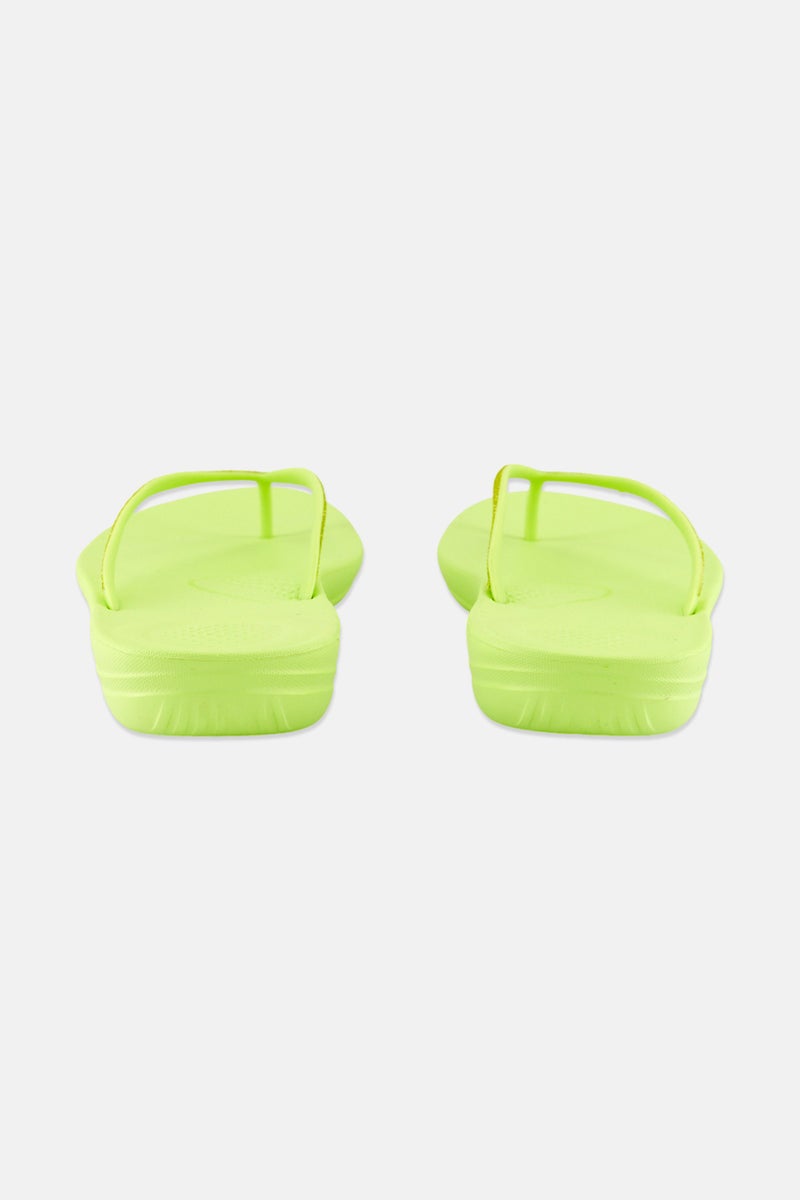 FitFlop Women Iqushion Sparle Slip On Slippers, Lime Green  - Image 2