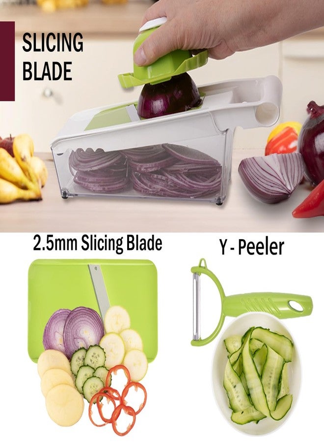 NACOLUS Cheese Grater with Container,5 In 1 Mandoline Slicer for Kitchen,Multi Purpose Vegetable Slicer, Easy to Clean Vegetable Chopper,Cheese Shredder,Julienne Slicer and Peeler - Image 4