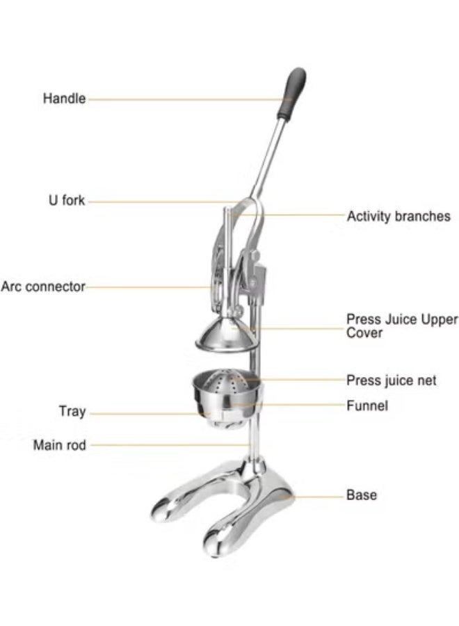 إلترازون Professional Manual Citrus Juicer for Fresh Orange Juice – High-Grade Fruit Squeezer Ideal for Restaurants, Cafes, Coffee Shops, and Home Use – Durable, Heavy-Duty, Easy-to-Clean Juicer Machine for Fast, Efficient, and Healthy Juice Preparation - Image 3