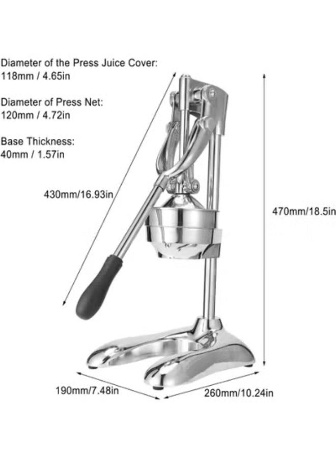 إلترازون Professional Manual Citrus Juicer for Fresh Orange Juice – High-Grade Fruit Squeezer Ideal for Restaurants, Cafes, Coffee Shops, and Home Use – Durable, Heavy-Duty, Easy-to-Clean Juicer Machine for Fast, Efficient, and Healthy Juice Preparation - Image 4