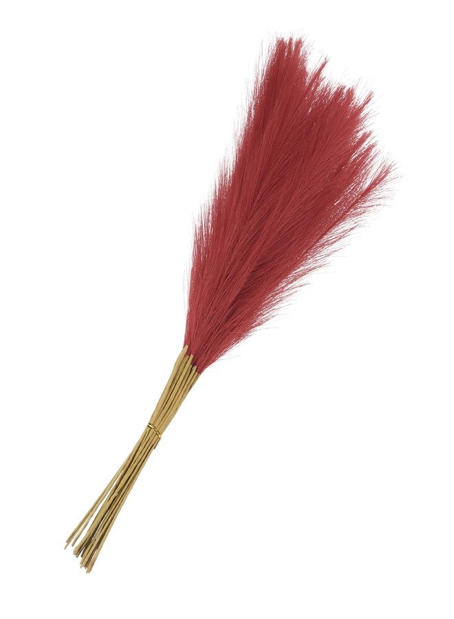 MECCANIXITY 20Pcs Faux Pampas Grass,21"/55cm Fake Pampas Grass Decor for Living Room Party Wall Vase Wedding Decoration,Burgundy - Image 1