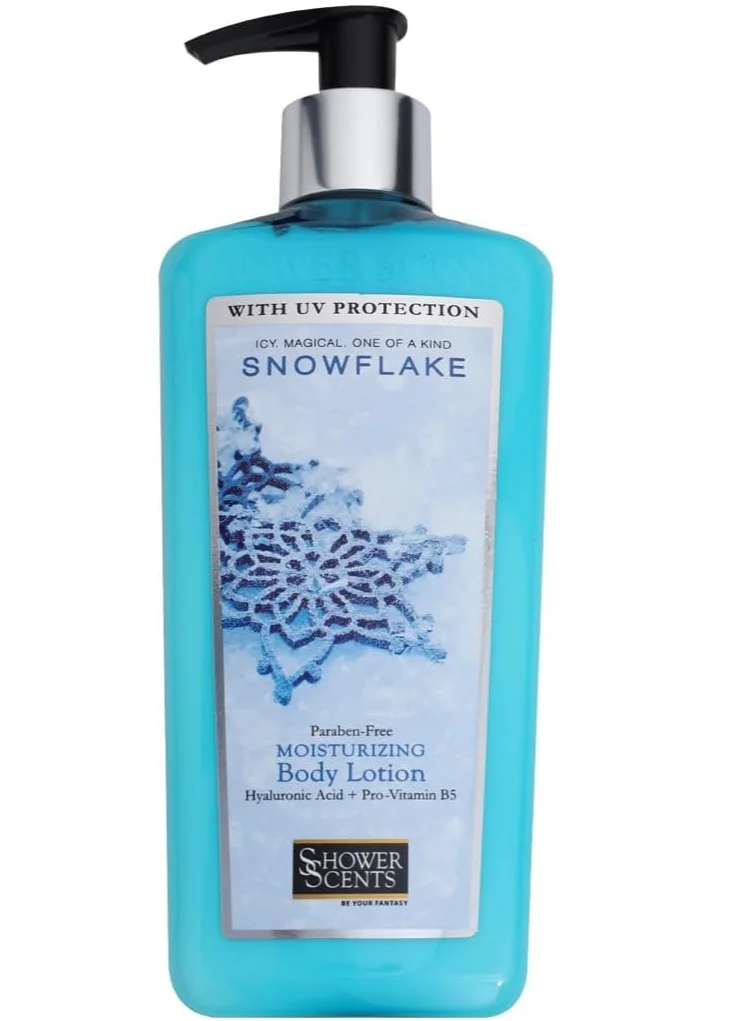 Shower Scents Shower Scents Snowflakes Paraben-Free Moisturizing Body Lotion with Hyaluronic Acid, Pro-Vitamin B5, Vitamin E and UV Protection 312ml