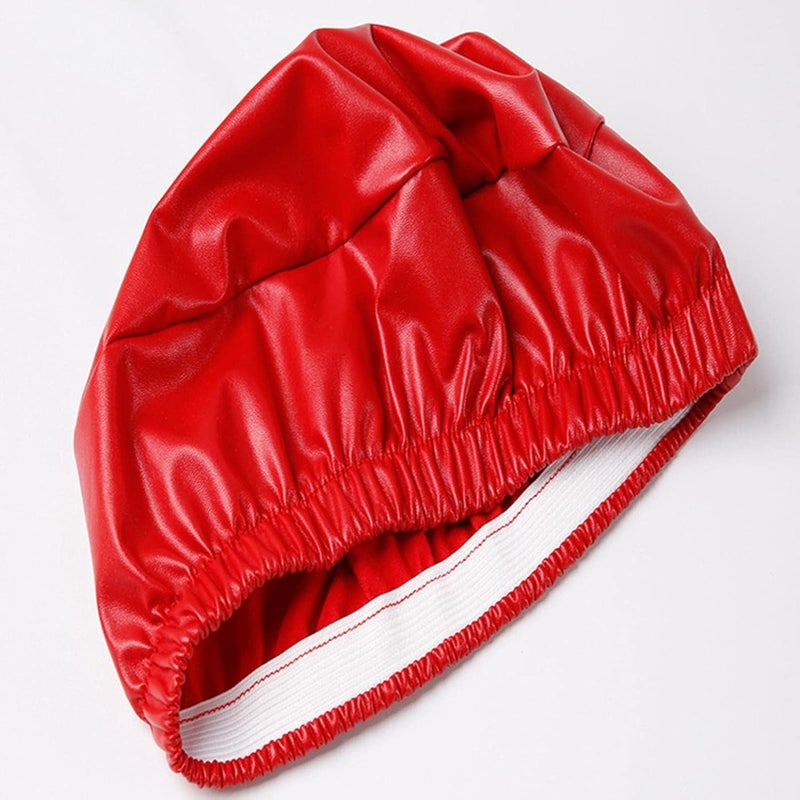 Round Elastic PU Leather Stool Cover Synthetic Bar Stool Seat Cover Slipcover Dinning Chair Cover-Coffee - Image 2