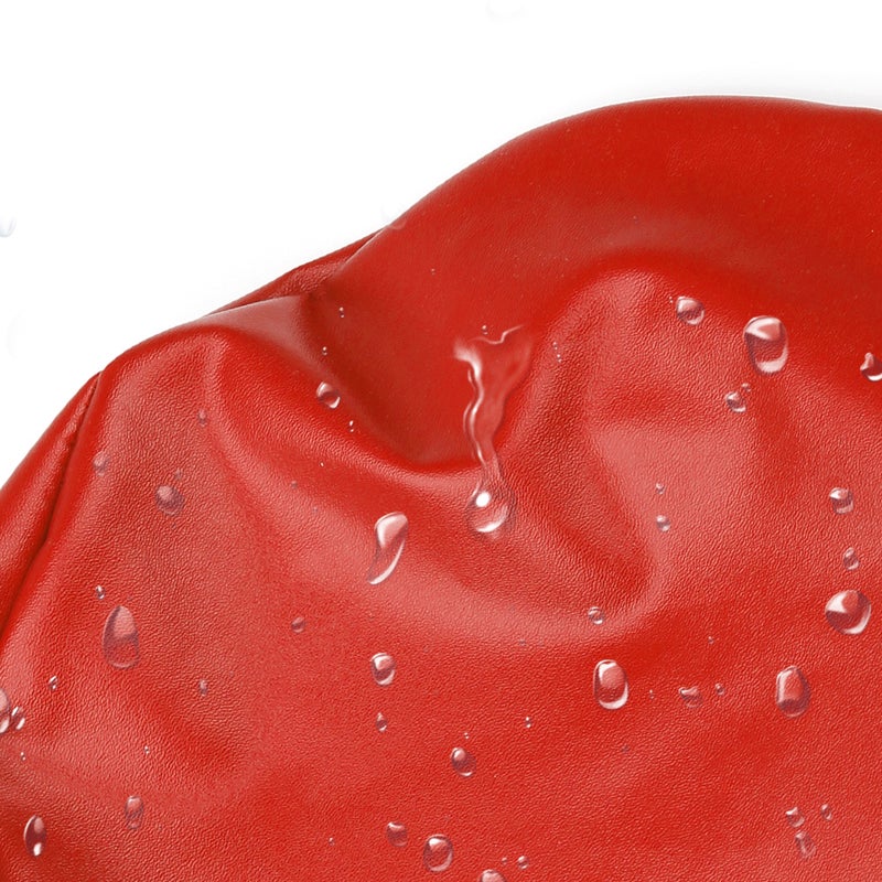 Round Elastic PU Leather Stool Cover Synthetic Bar Stool Seat Cover Slipcover Dinning Chair Cover-Coffee - Image 3