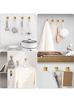 CityRiya-Long Adhesive Hook Self Adhesive Wall Hooks Heavy Duty Waterproof Adhesive Hooks for Hanging Towel Holder Coat Hooks Wall Mounted for Bathroom Kitchen  - Image 2