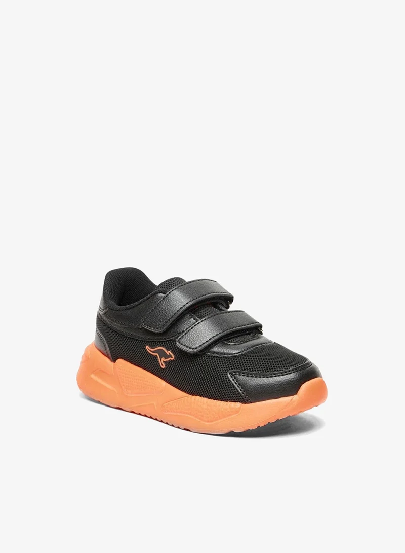 kangaROOS Boy's Textured Sneakers with Hook and Loop Closure