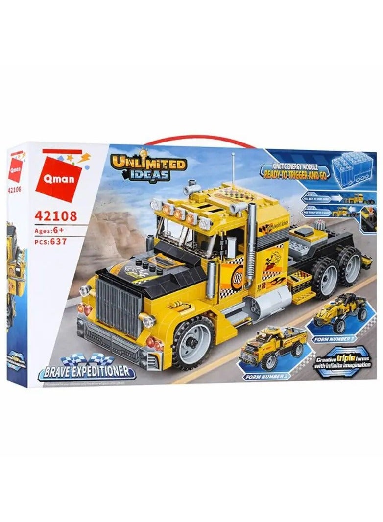 Qman Unlimited Ideas 3 in 1 The Brave Carrier  637 Pieces - C42108" 