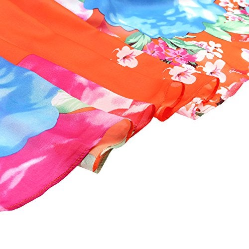 Ayliss Womens Swimwear Chiffon Printed Cover up Beach Sarong Pareo Bikini Swimsuit Wrap (#20 (57"*55")) - Image 4