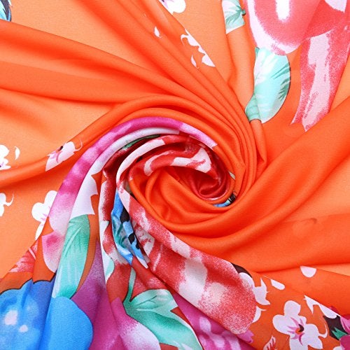 Ayliss Womens Swimwear Chiffon Printed Cover up Beach Sarong Pareo Bikini Swimsuit Wrap (#20 (57"*55")) - Image 3