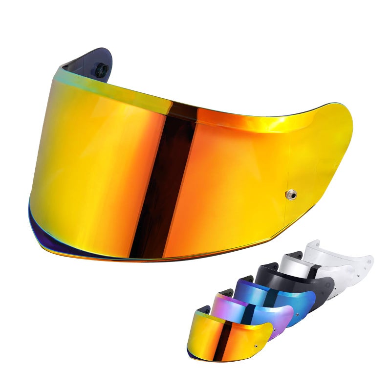 VCOROS Stream II Helmet Visor Face Shield Repalcement Motorcycle Helmets Visor Accessories Chrome Red