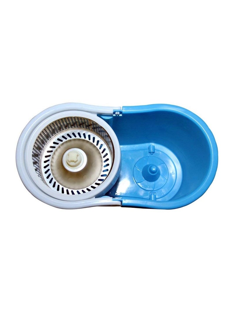 ممسحة دوارة 360° مع دلو ورؤوس ممسحة مزدوجة استخدم ممسحة دوارة لعصر ممسحة الأرضيات بسرعة وغسل الأرضيات - Image 3