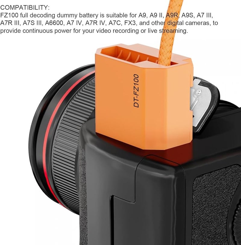 FZ100 محول طاقة التيار المتردد من النوع C مع بطارية وهمية لسوني A9 وA7 III وA6600 وA7 IV وA7C وFX3 - Image 4
