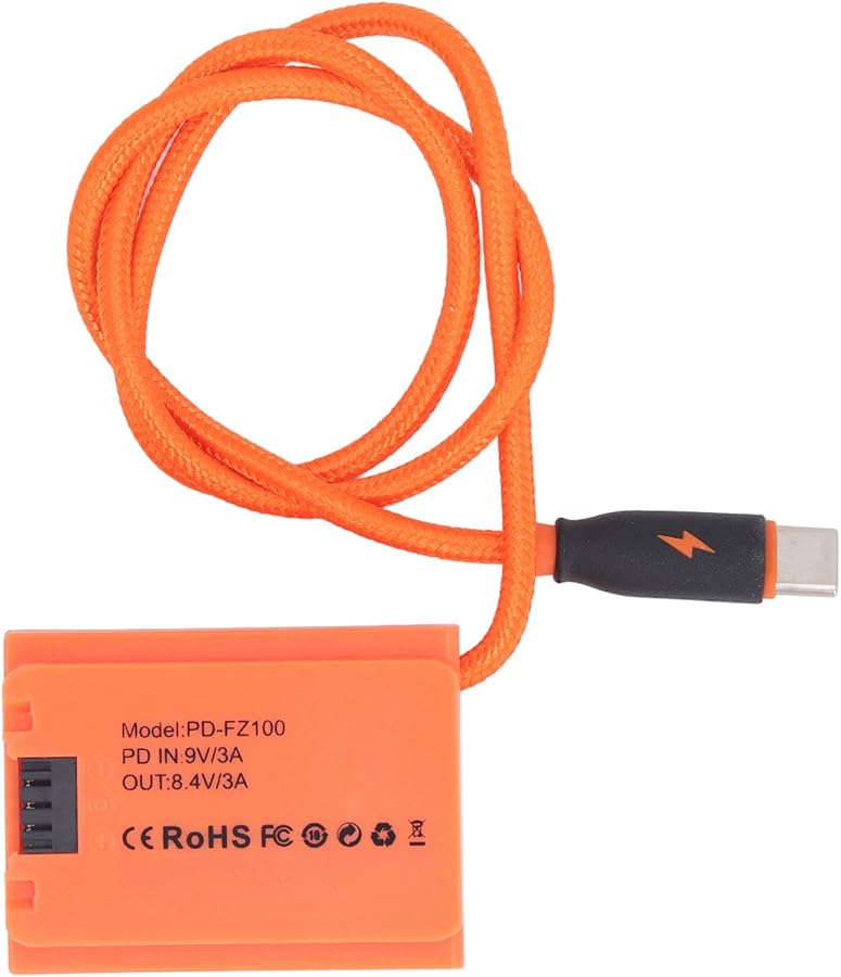 FZ100 محول طاقة التيار المتردد من النوع C مع بطارية وهمية لسوني A9 وA7 III وA6600 وA7 IV وA7C وFX3 - Image 1