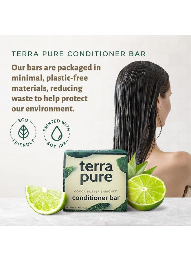 Terra Pure Conditioner Bar ; Cocoa Butter Enriched By 1Shoppe ; Plastic Free Soap Free Vegan Plant Based Sustainable Ecofriendly & Zero Waste  - Image 4