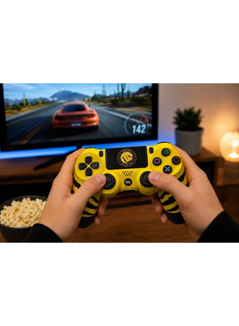 Al-Nassr FC Custom Wireless PS4 Controller - Tiger Claw Design & Dual Vibration - Image 4