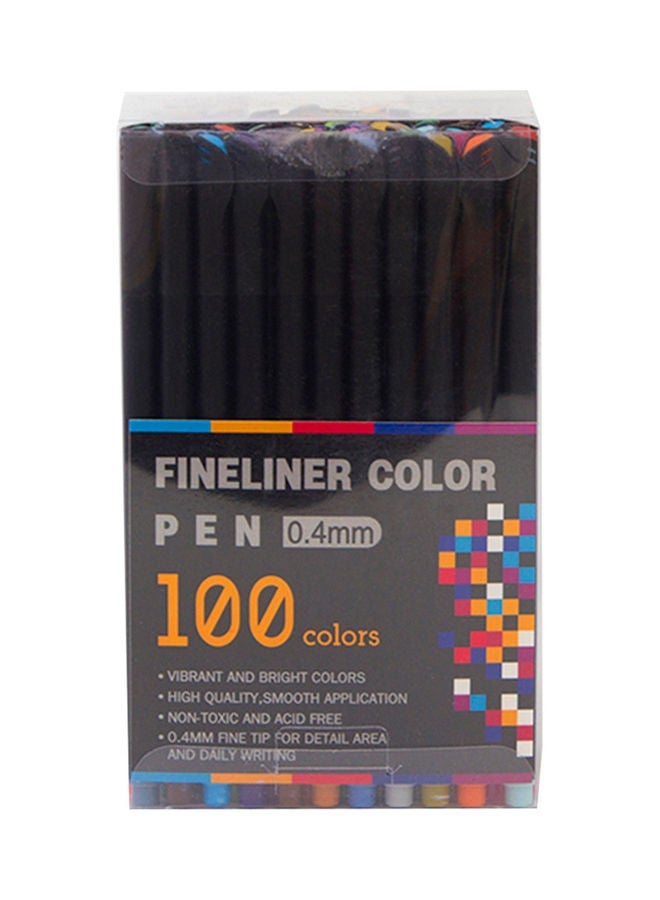 Generic 100-Piece Fineliner Pens Multicolour  - Image 1